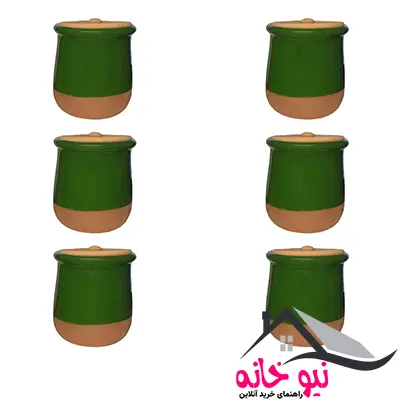 ظرف دیزی سفالی مدل یک نفره بسته 6 عددی
