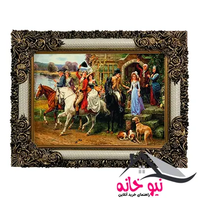 تابلو فرش ماشینی طرح بدرقه کد ۷۴۰۲